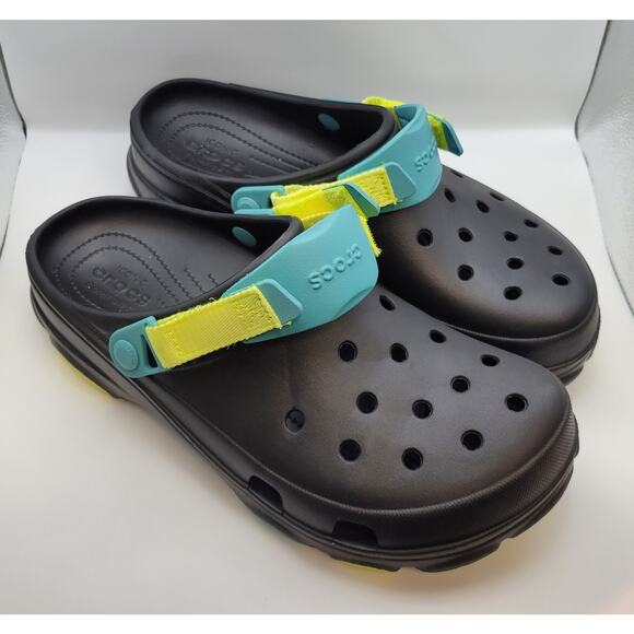 Classic Crocs All Terrain Clogs Black Blue Unisex Size M12 NEW 206340-0C4 - Picture 1 of 16